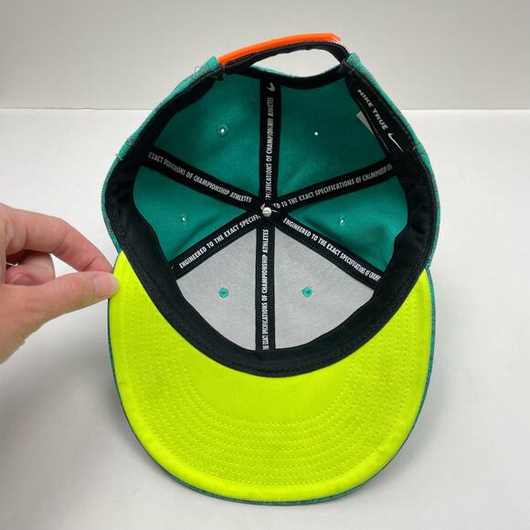 Nike | KD Green & Orange Neon Adjustable Hook & Loop Hat Baseball Cap - Picture 7 of 9